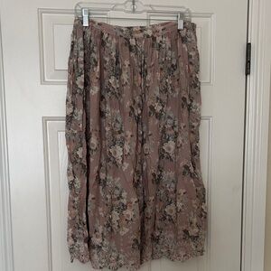 H&M Divided Floral Lace Midi Skirt
